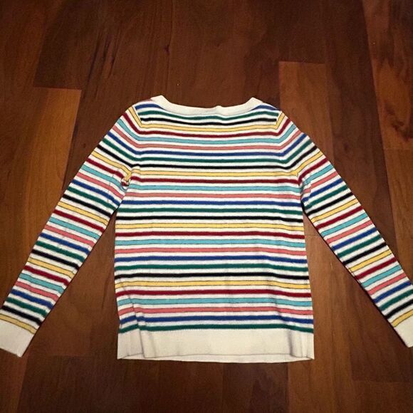 Talbots women’s colored striped lambswool blend sweater in small petite - Picture 3 of 6